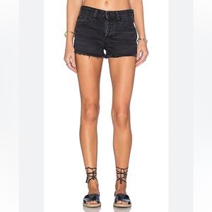 Free People Rock Denim Uptown Short Blackbird